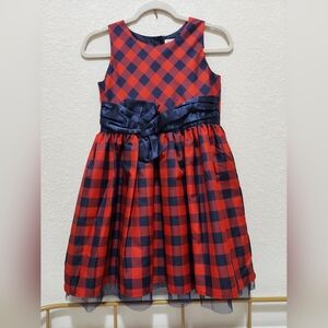 Cat & Jack Red and blue navy  checker. size L(10/12)